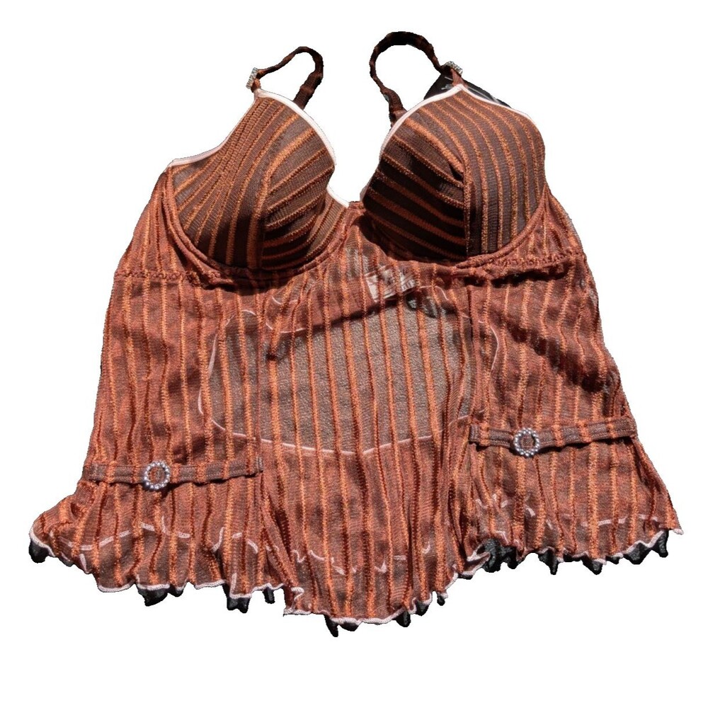 The Escante Collection Bustier Underwire Sheer Back Closure Festival 3X